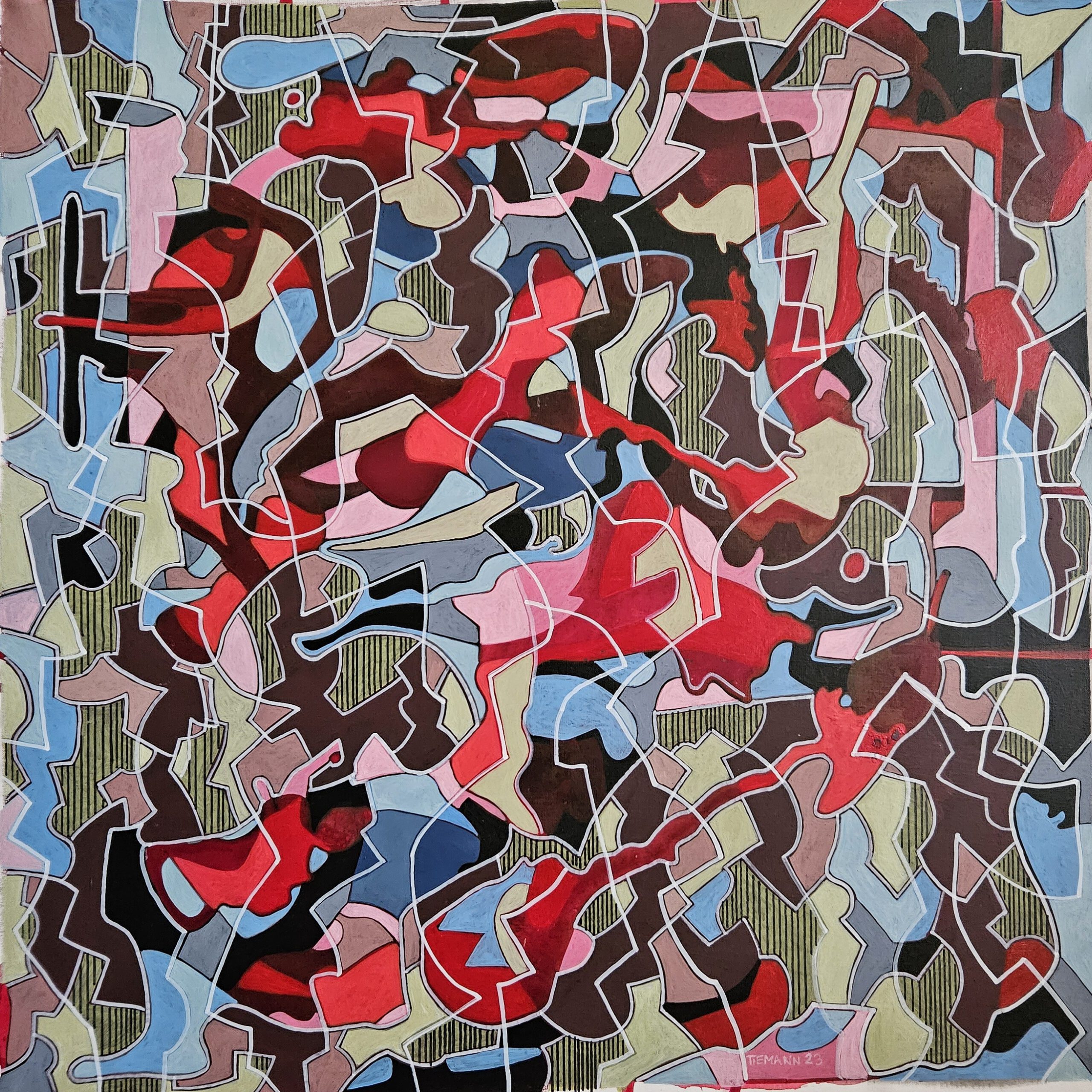 Solution of a riddle, 2023, 50 x 50 cm, Acryl on Canvas