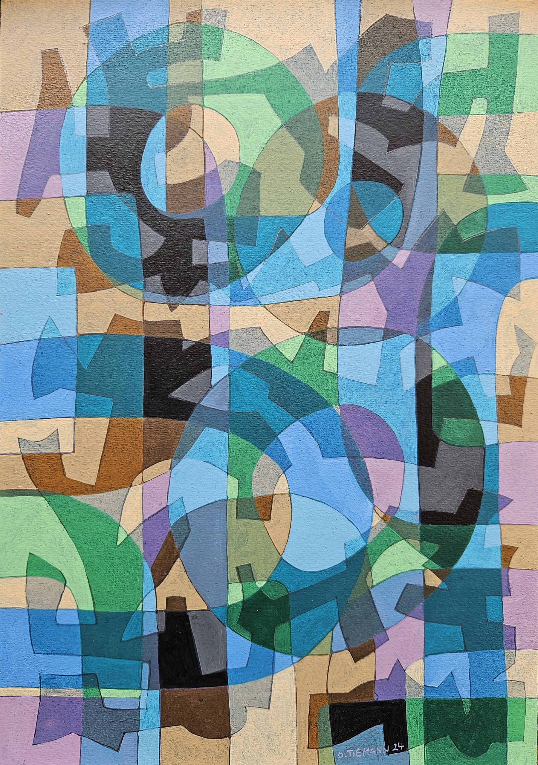 A friend of a friend, 2024, 24 x 32, Acryl on Paper