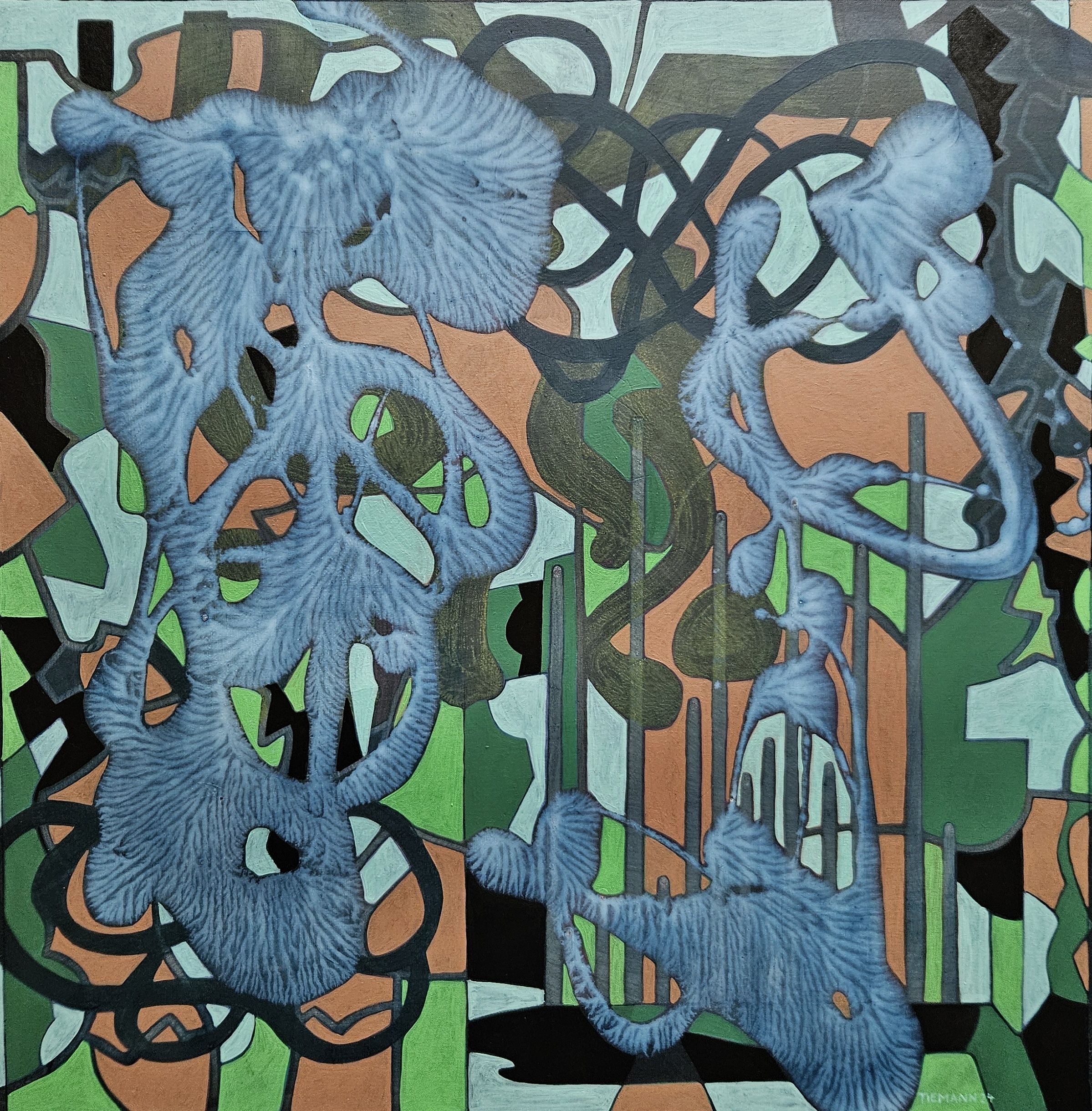 At court, 2024, 50 x 50 cm, Acryl on Canvas