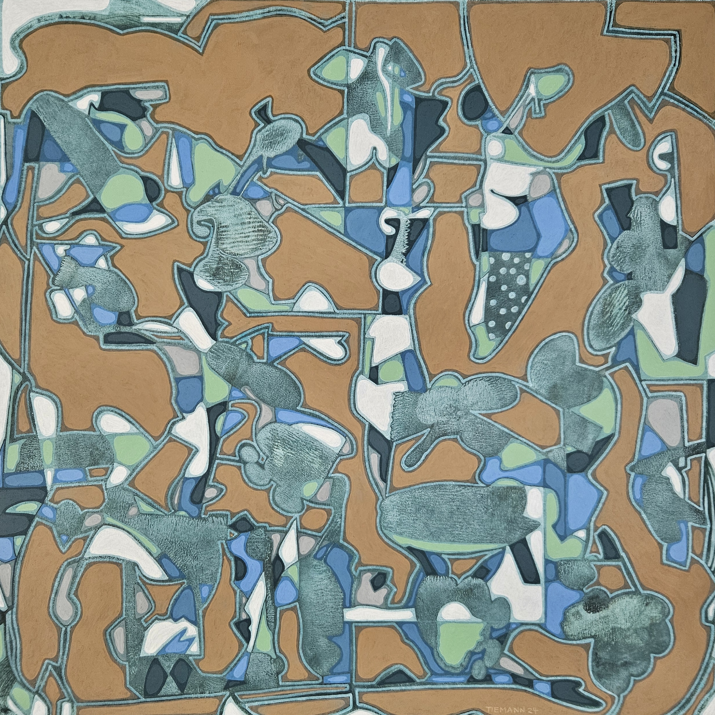 Developed world, 2024, 65 x 65 cm, Acryl on Canvas
