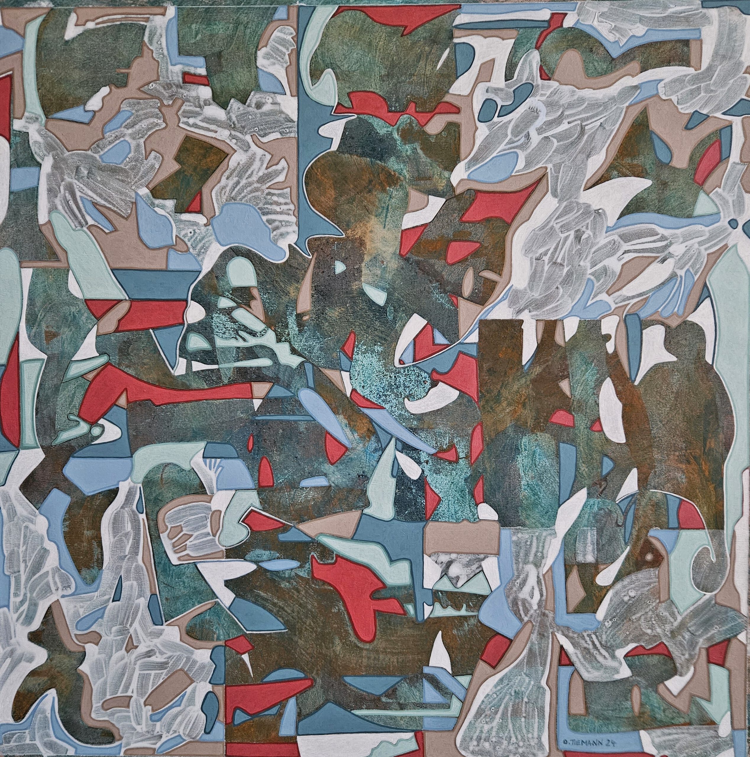 Exact observer, 2024, 65 x 65 cm, Acryl on Canvas