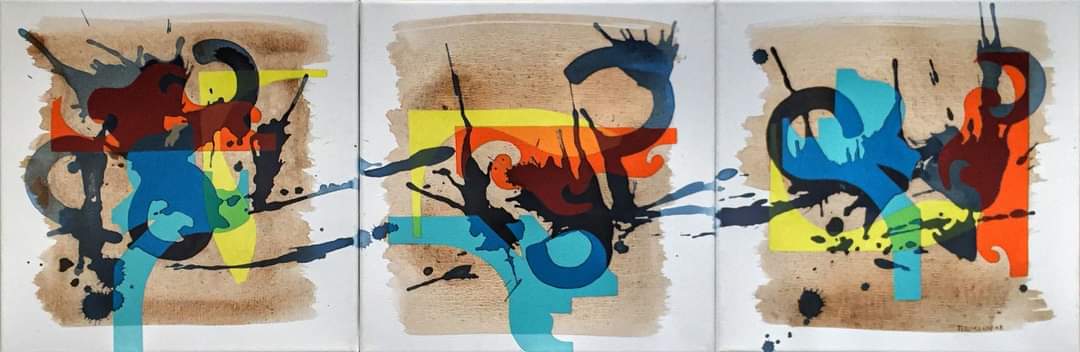 3 x 30 x 30 cm, acryl on canvas, 2018, 3 x 30 cmx30, Acryl on Canvas