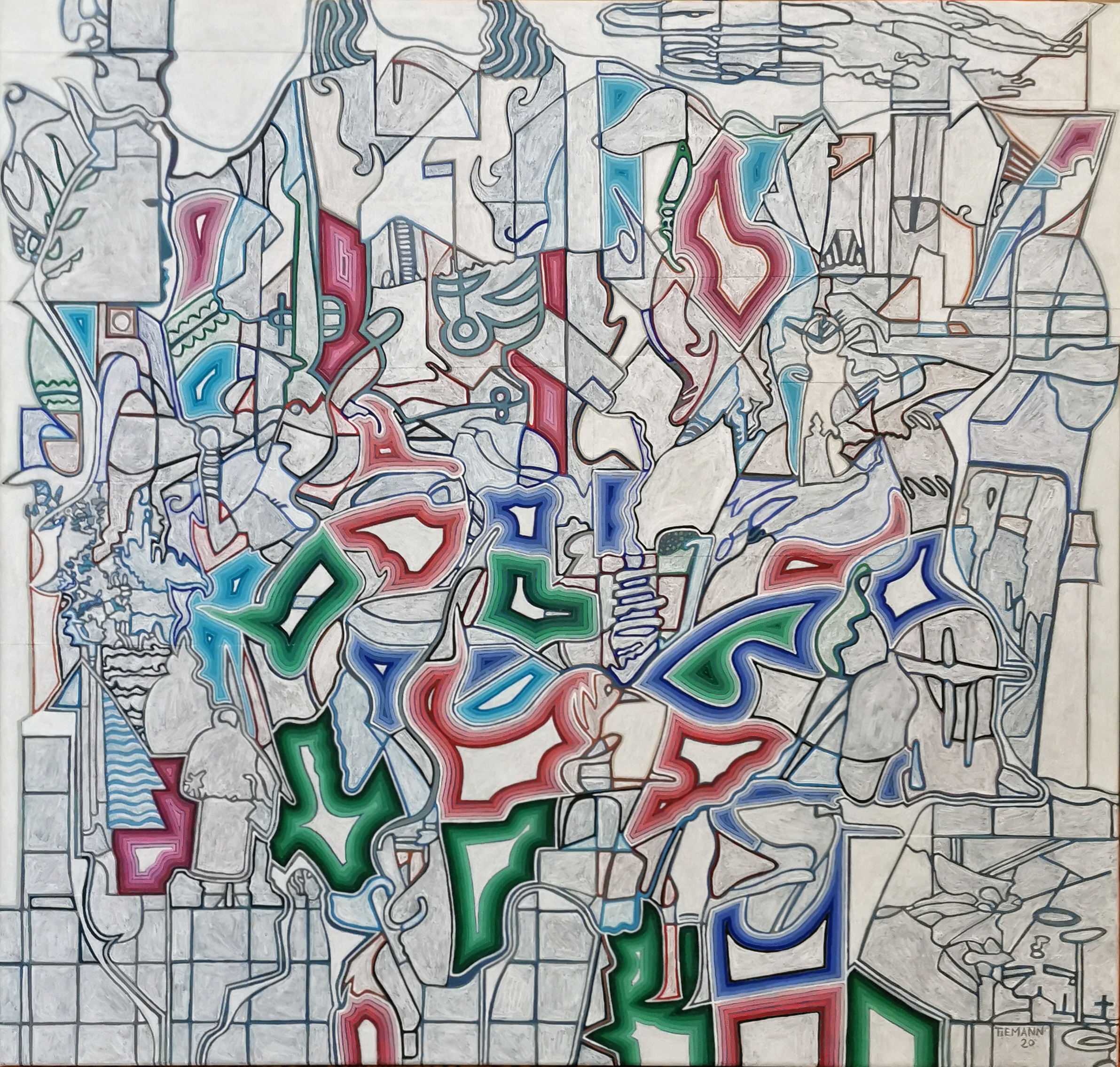 101 x 99 cm, acryl on canvas, 2021, 101 x 99 cm, Acryl on Canvas