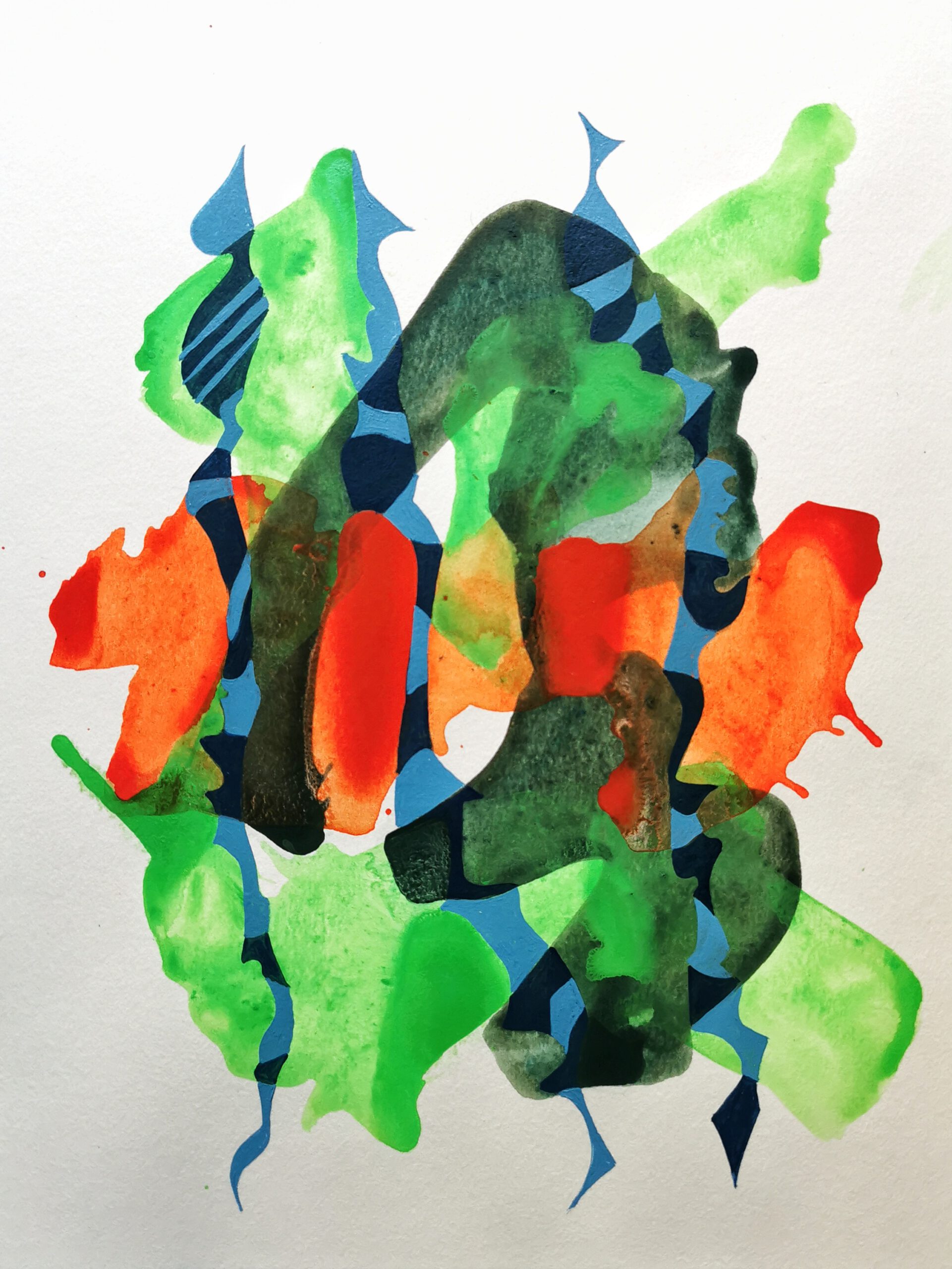 Dance around, 2020, 24 x 32 cm, Acryl on paper