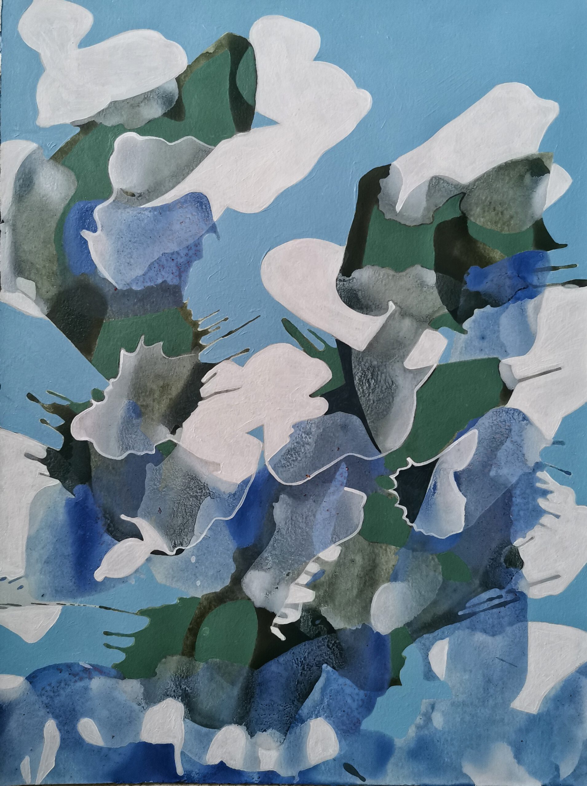 Heavy snow, 2020, 24 x 32 cm, Acryl on Paper