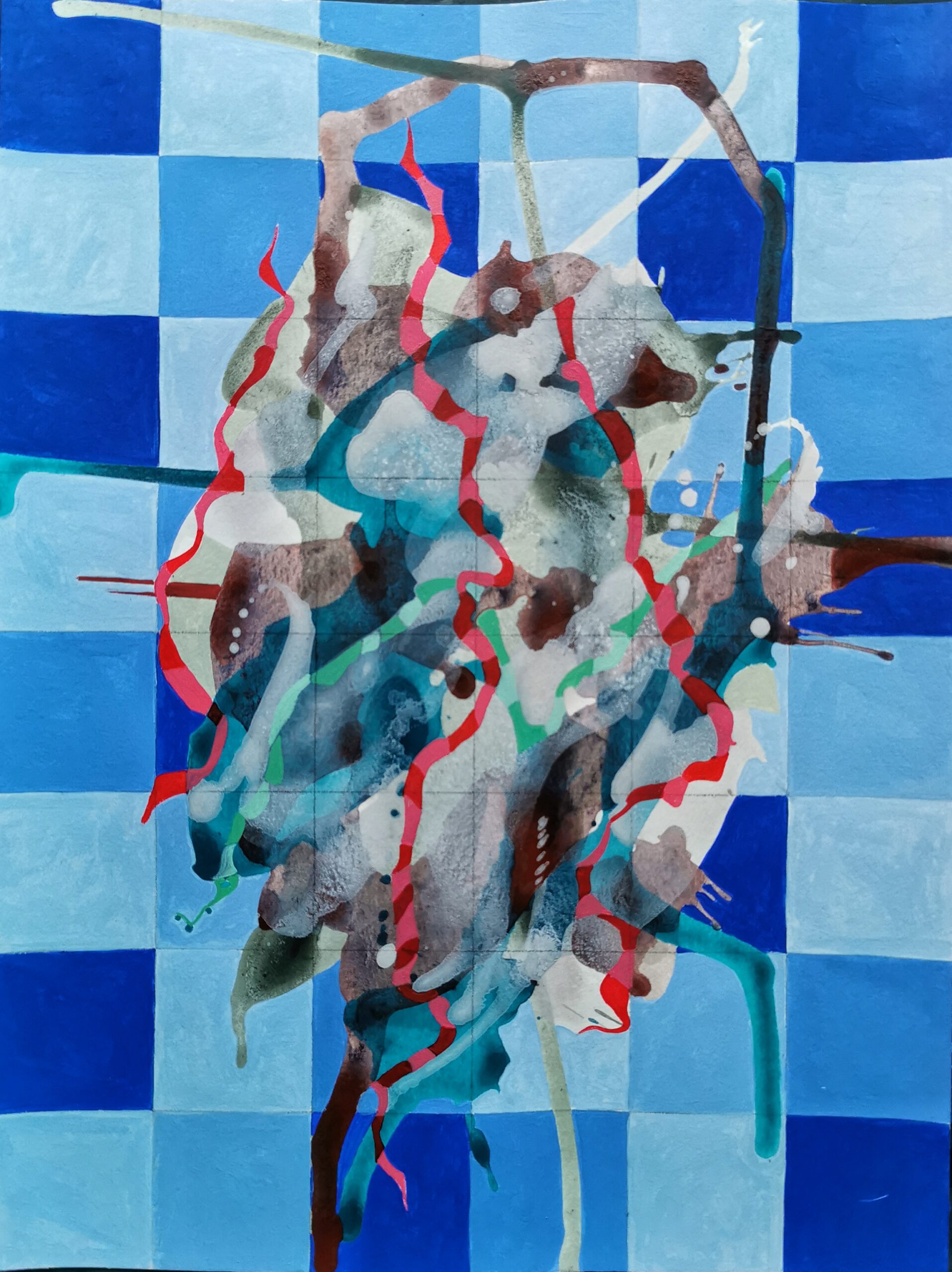 Cardiological curiosity, 2021, 24 x 32 cm, Acryl on Paper