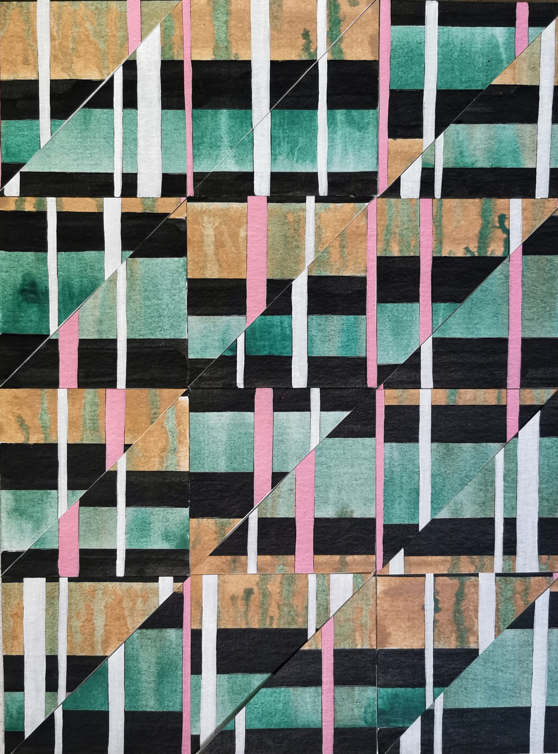 24 x 32 cm, collage acryl on paper, 2021, 24 x 32 cm, Acryl on papercollage