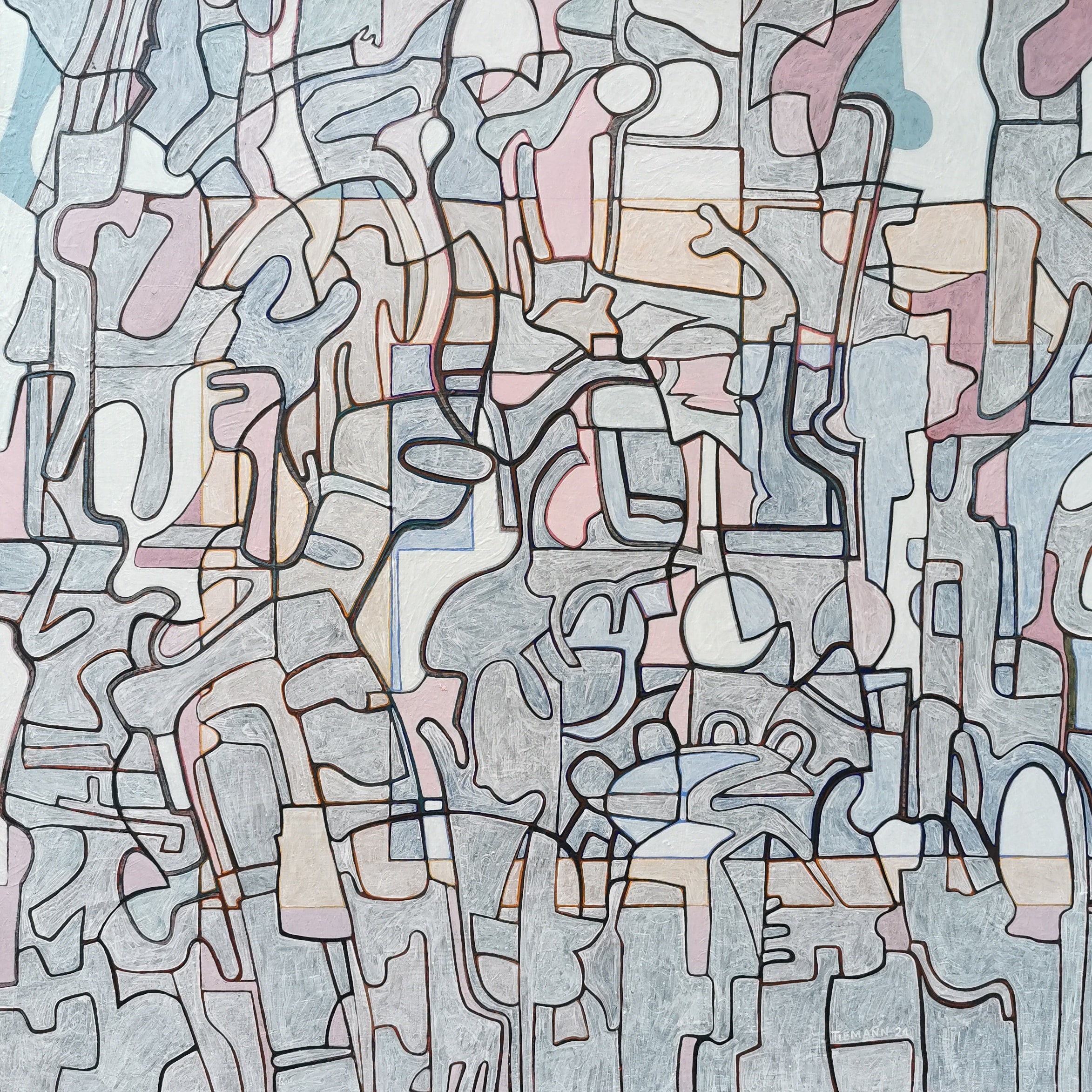 66 x66 cm, acryl on canvas, 2021, 66 x 66 cm, Acryl on Canvas