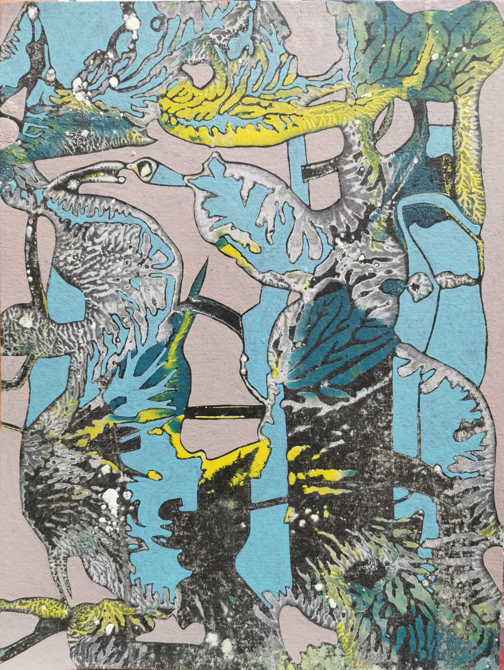 Sky eater, 2021, 24 x 32 cm, Acryl on Paper