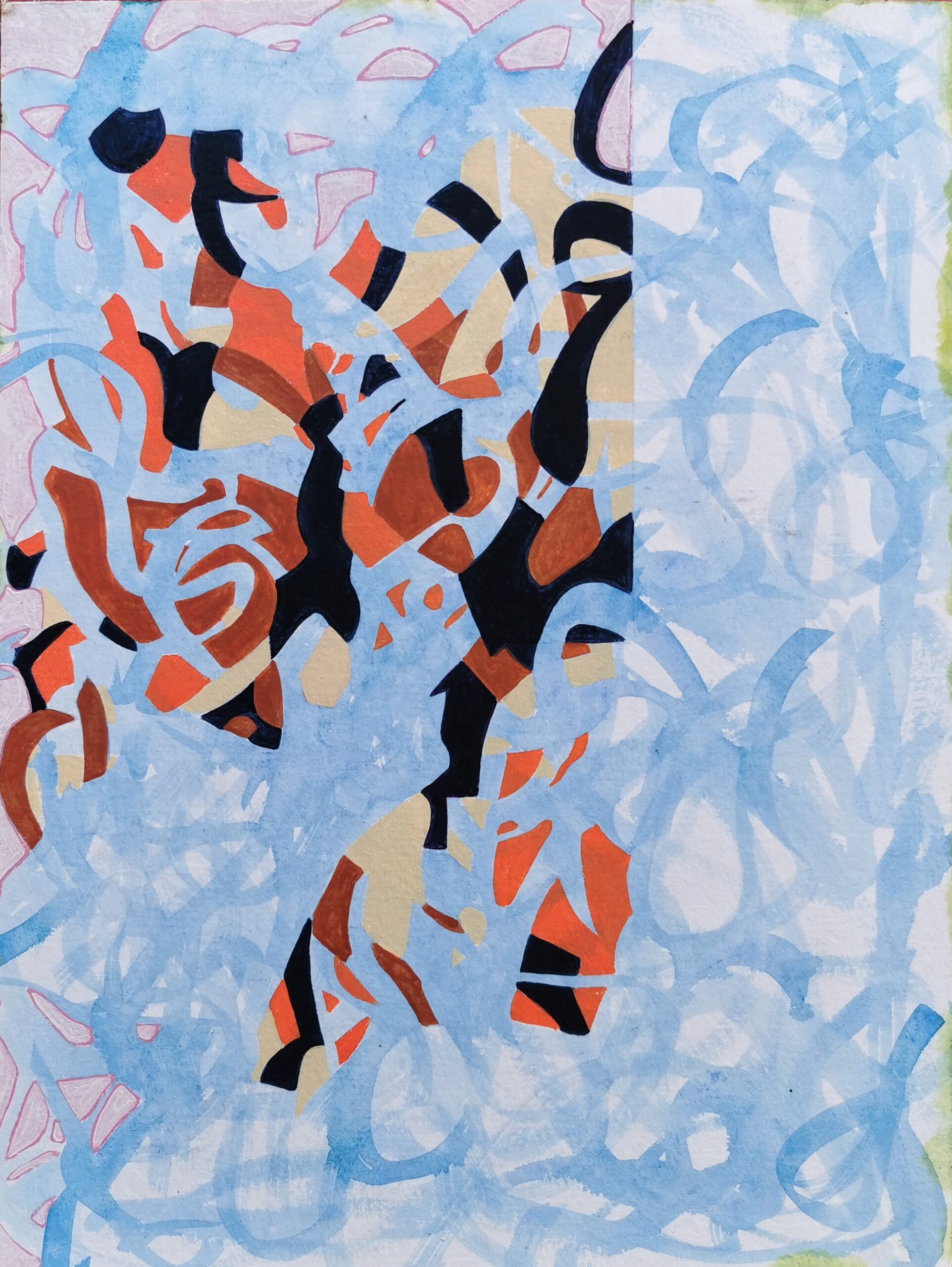 Towards to the continuum, 2022, 24 x 32 cm, Acryl on Paper