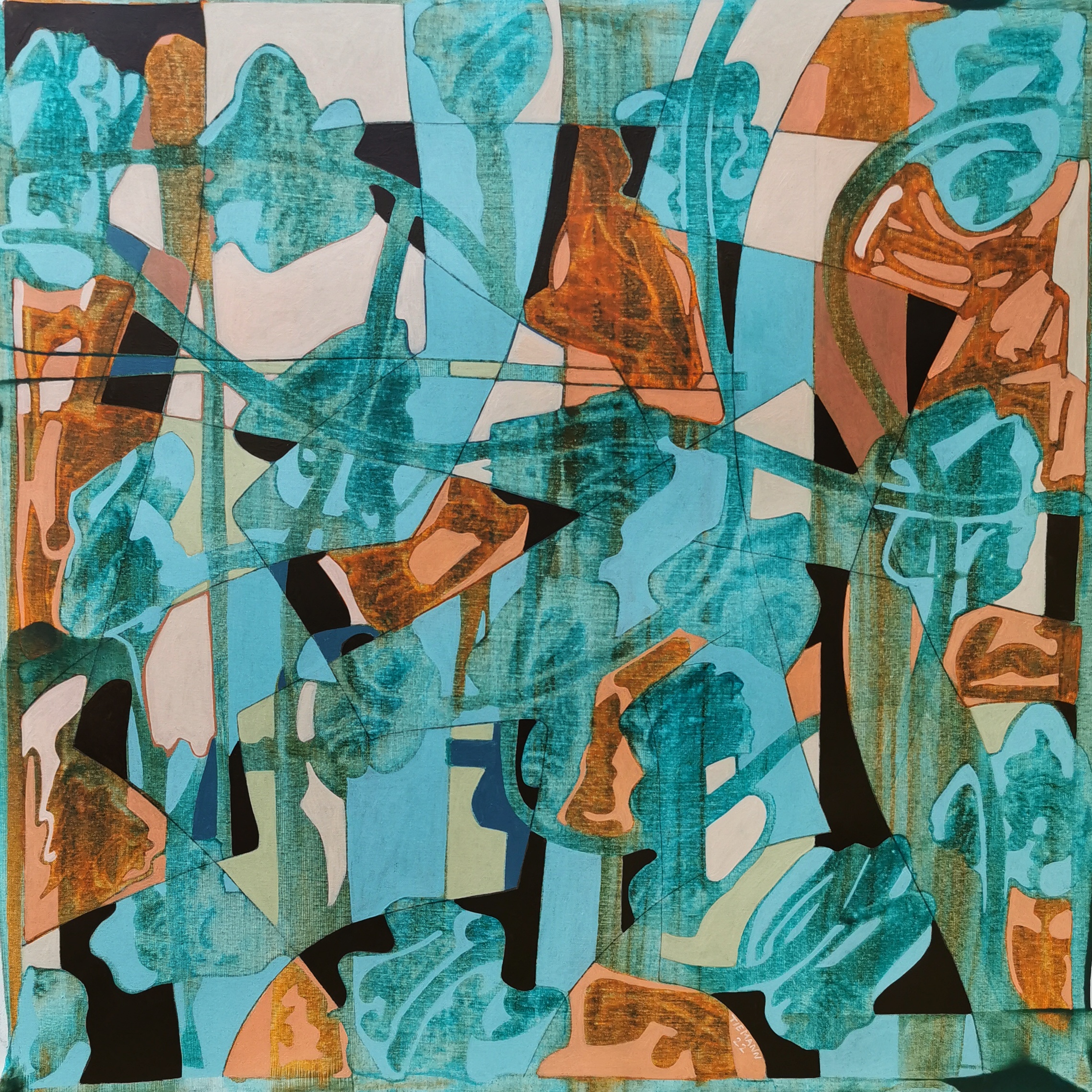 the invetible, 2022, 50 x 50 cm, Acryl on Canvas