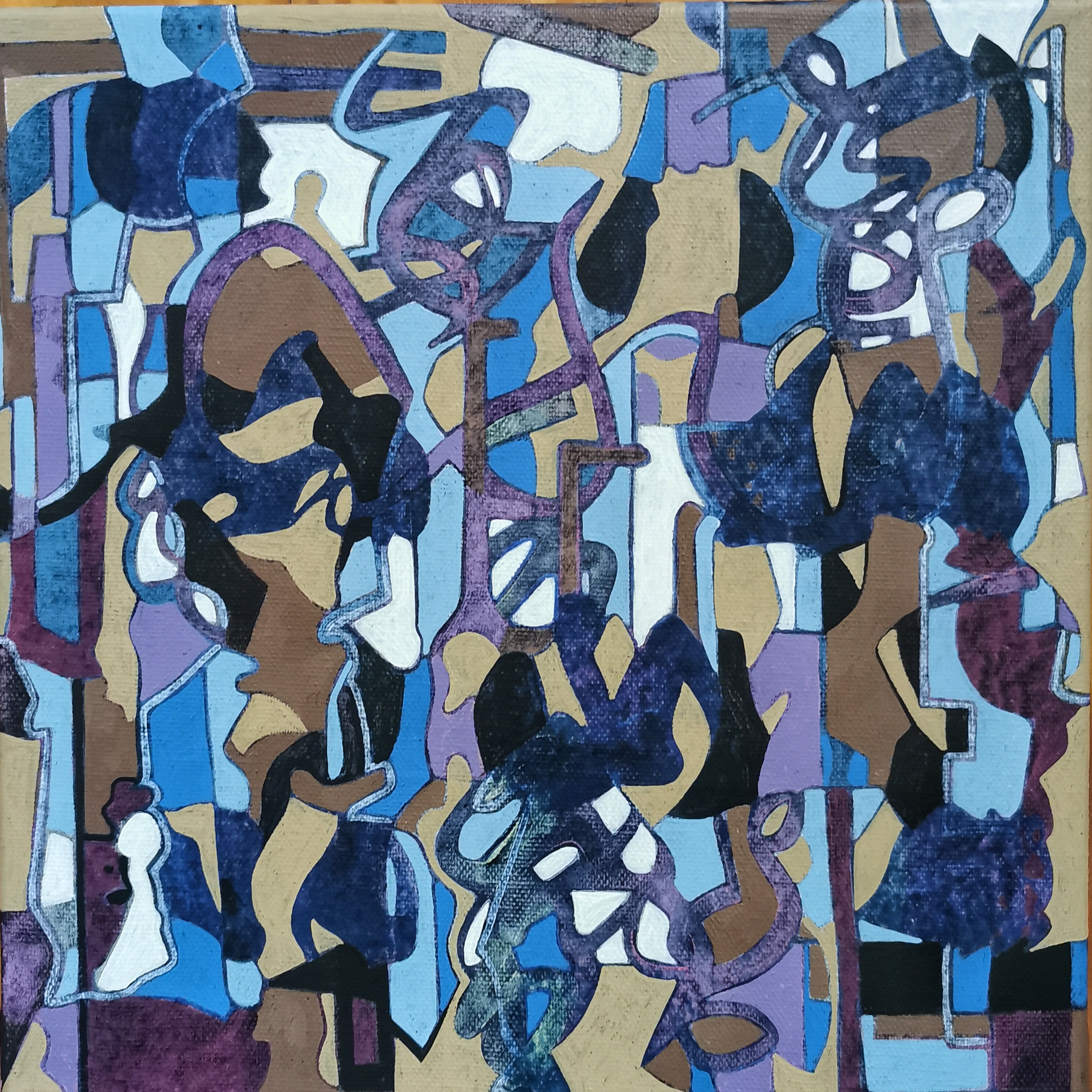 Dance me to the end, 2022, 30 x 30 cm, Acryl on Canvas