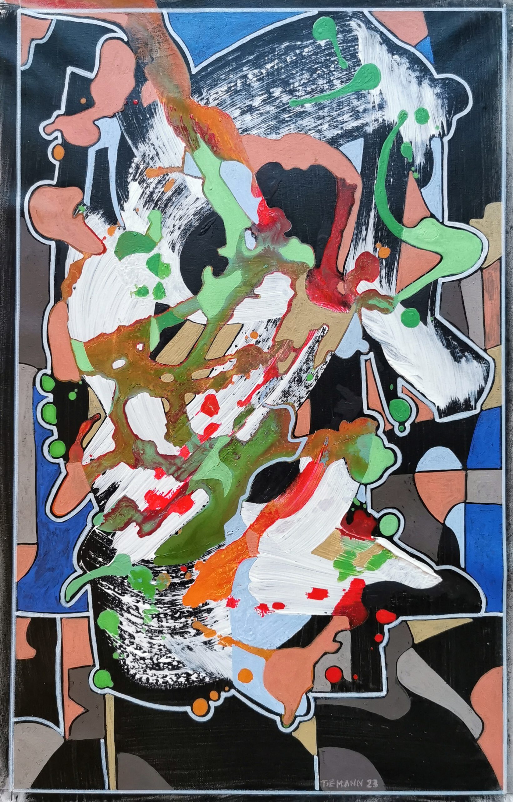 Voodoo, 2023, 25 x 40 cm, Acryl on paper
