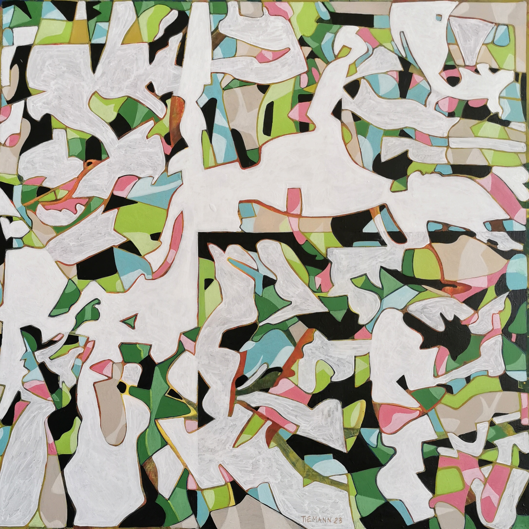 Something intervened, 2023, 50 x 50 cm, Acryl on Canvas