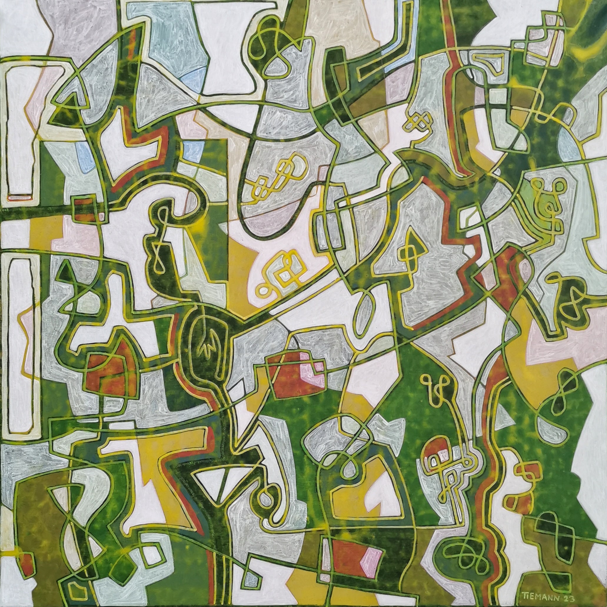 Stroll around the park, 2023, 50 x 50 cm, Acryl on Canvas