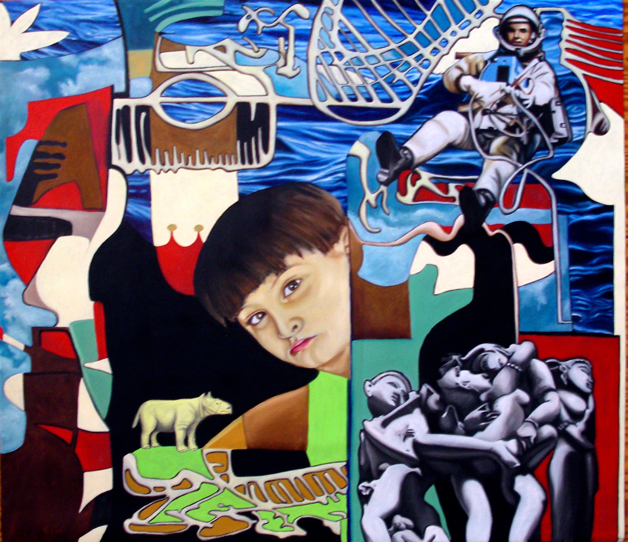Kollektive Erinnerung / Collective memory, 2009, 100 x 91 cm, Oil on Canvas
