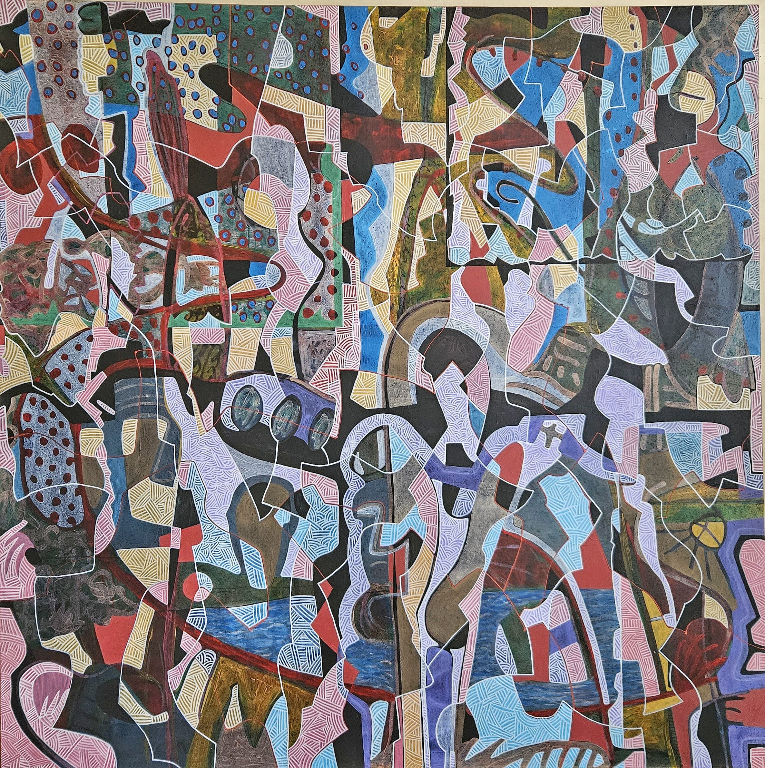 Partially developed, 2023, 170 x 170 cm, Acryl on Canvas
