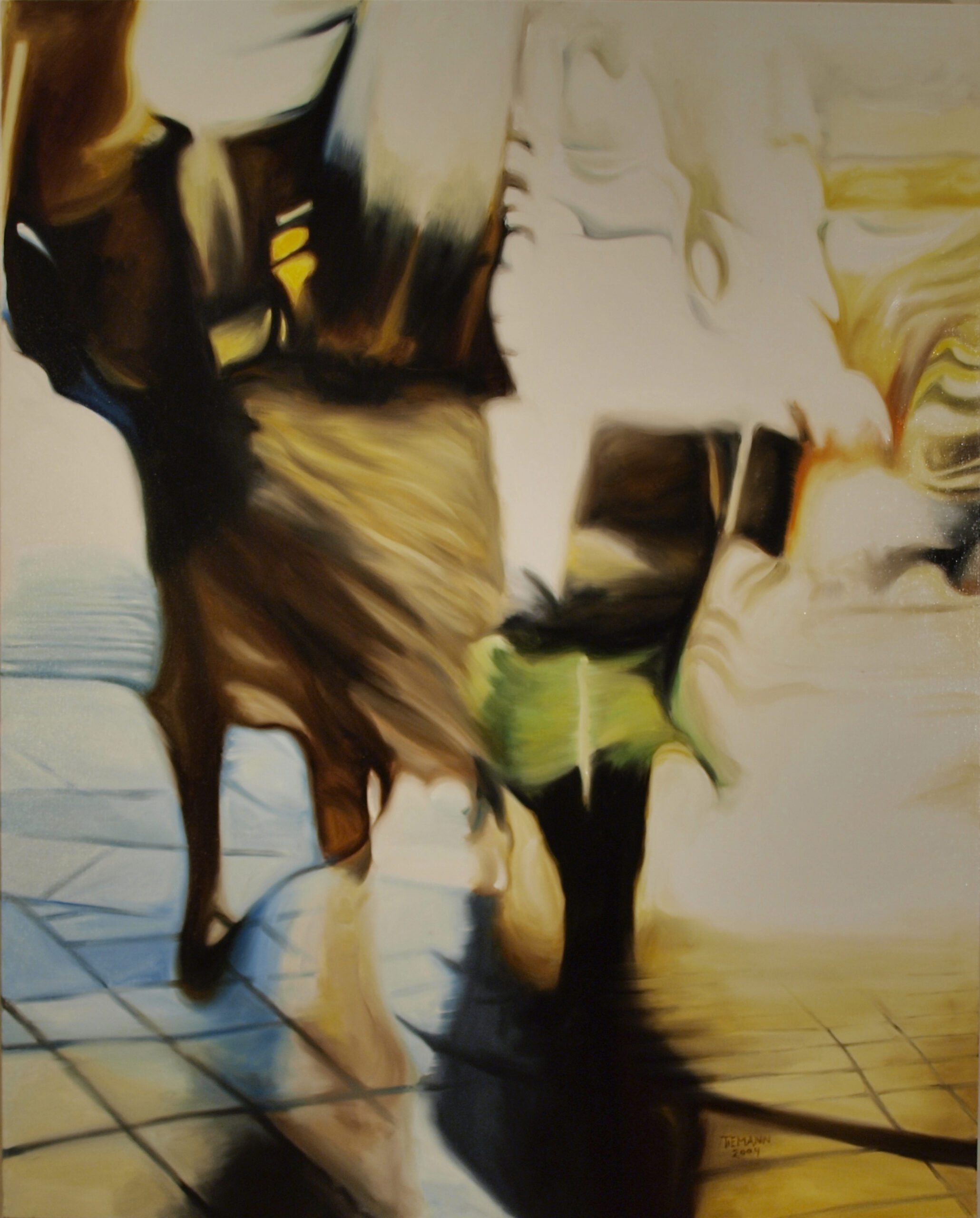 Piazza, 2004, 120 x 150 cm, Oil on Canvas