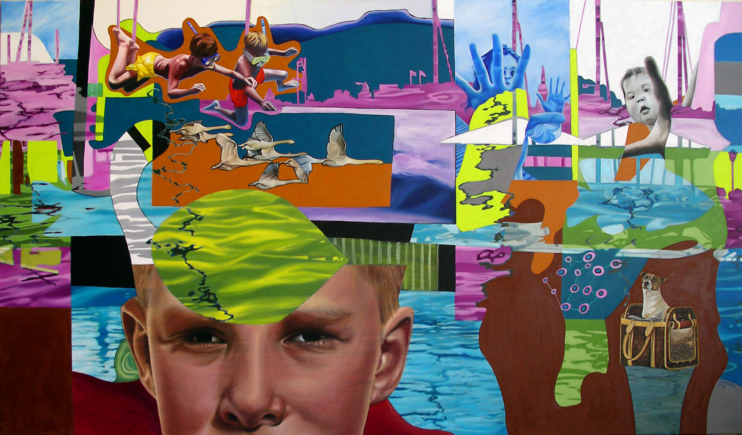 REM-Phase 2, 2008, 180 x 120 cm, Oil on Canvas