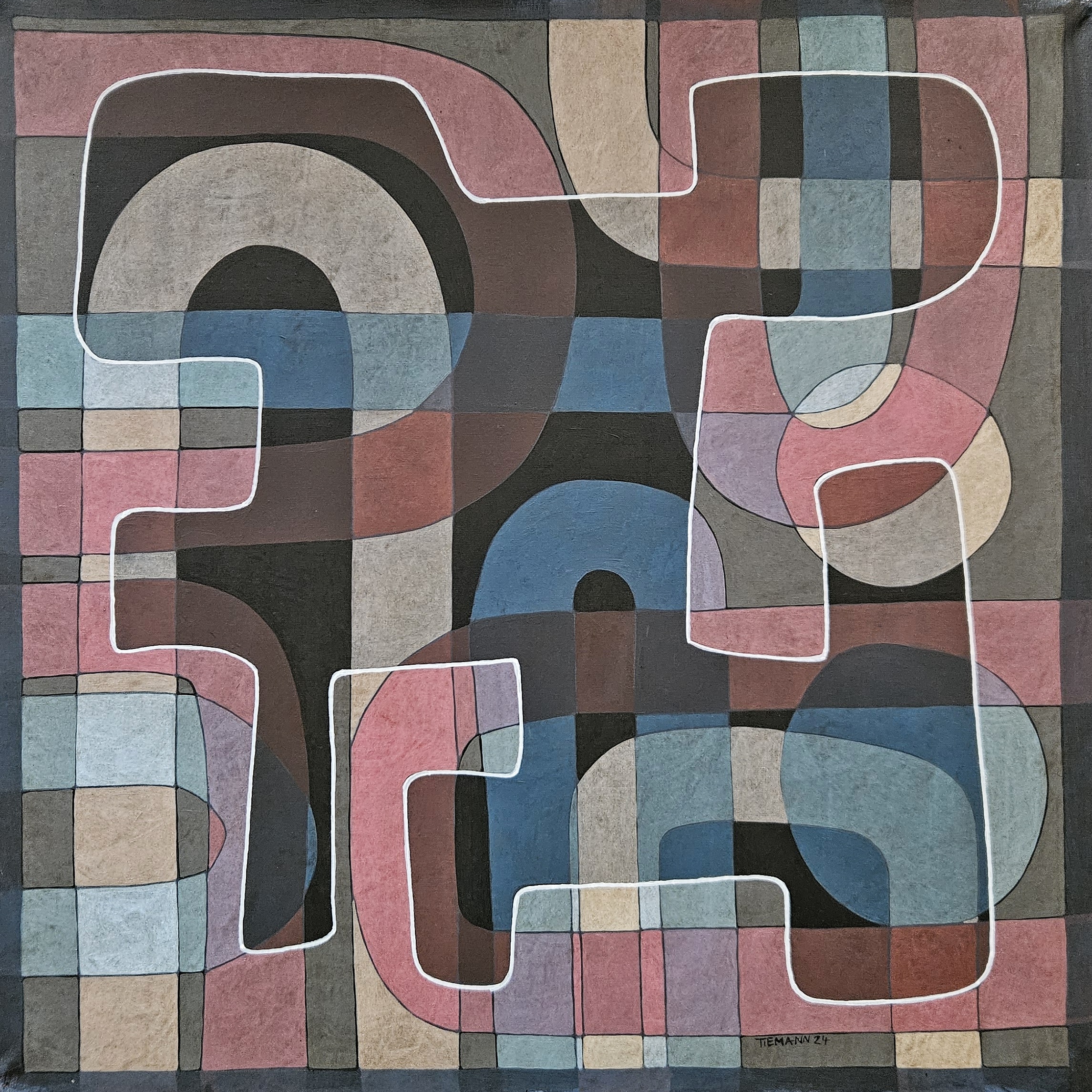 The first person I saw this morning, 2024, 50 x 50 cm, Acryl on Canvas