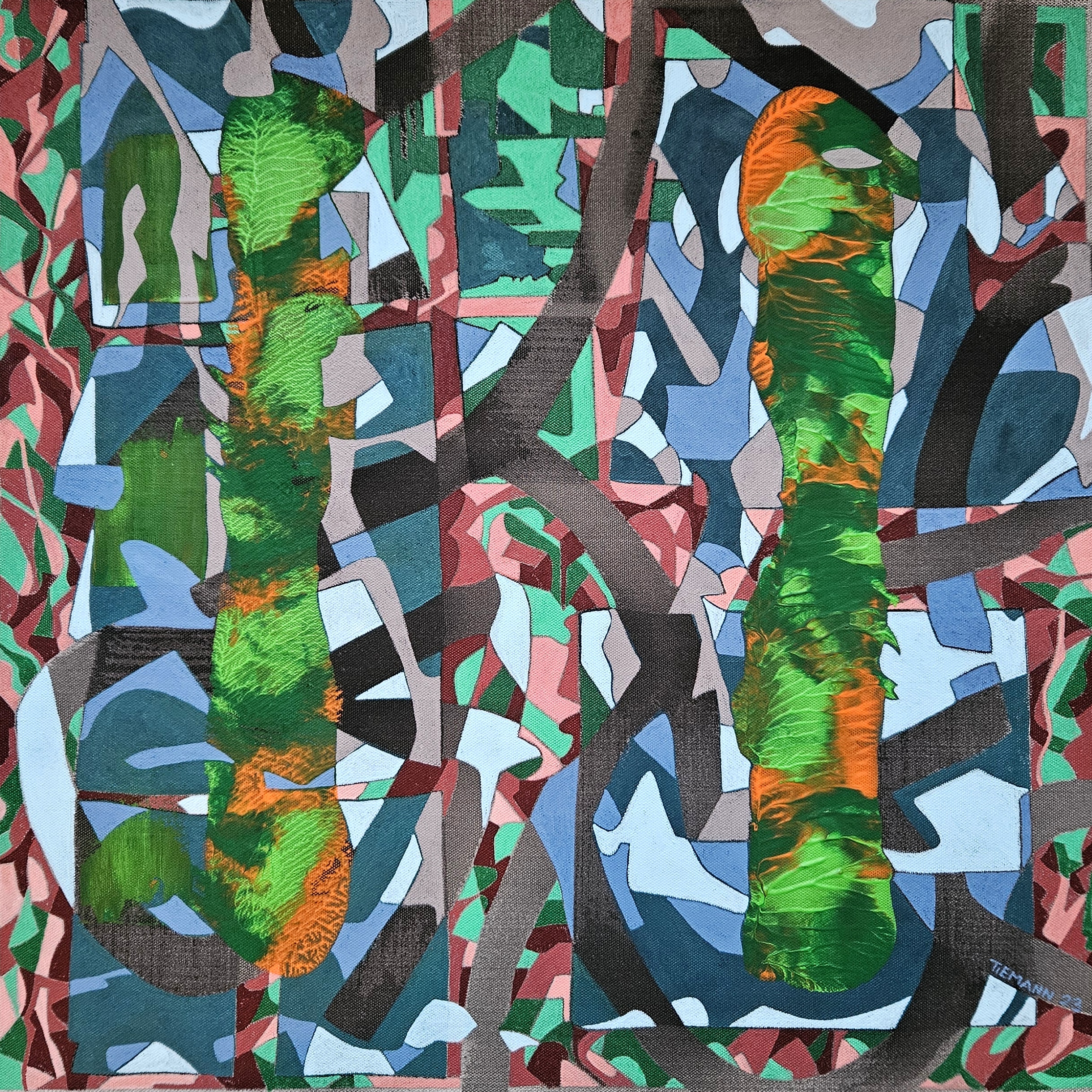 This work terminate, 2023, 50 x 50 cm, Acryl on Canvas