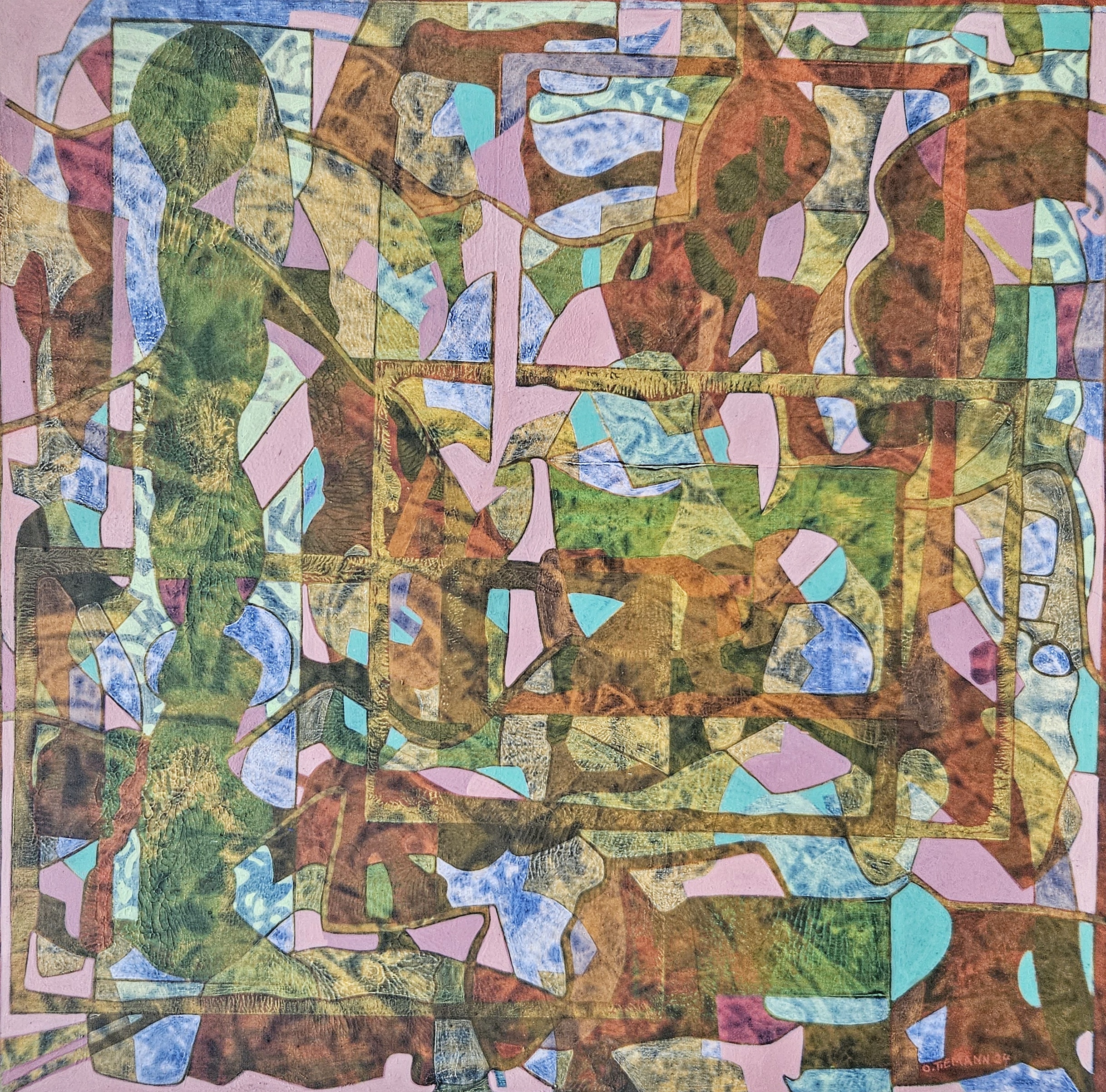 Tie in, 2024, 50x 50, Acryl on Canvas