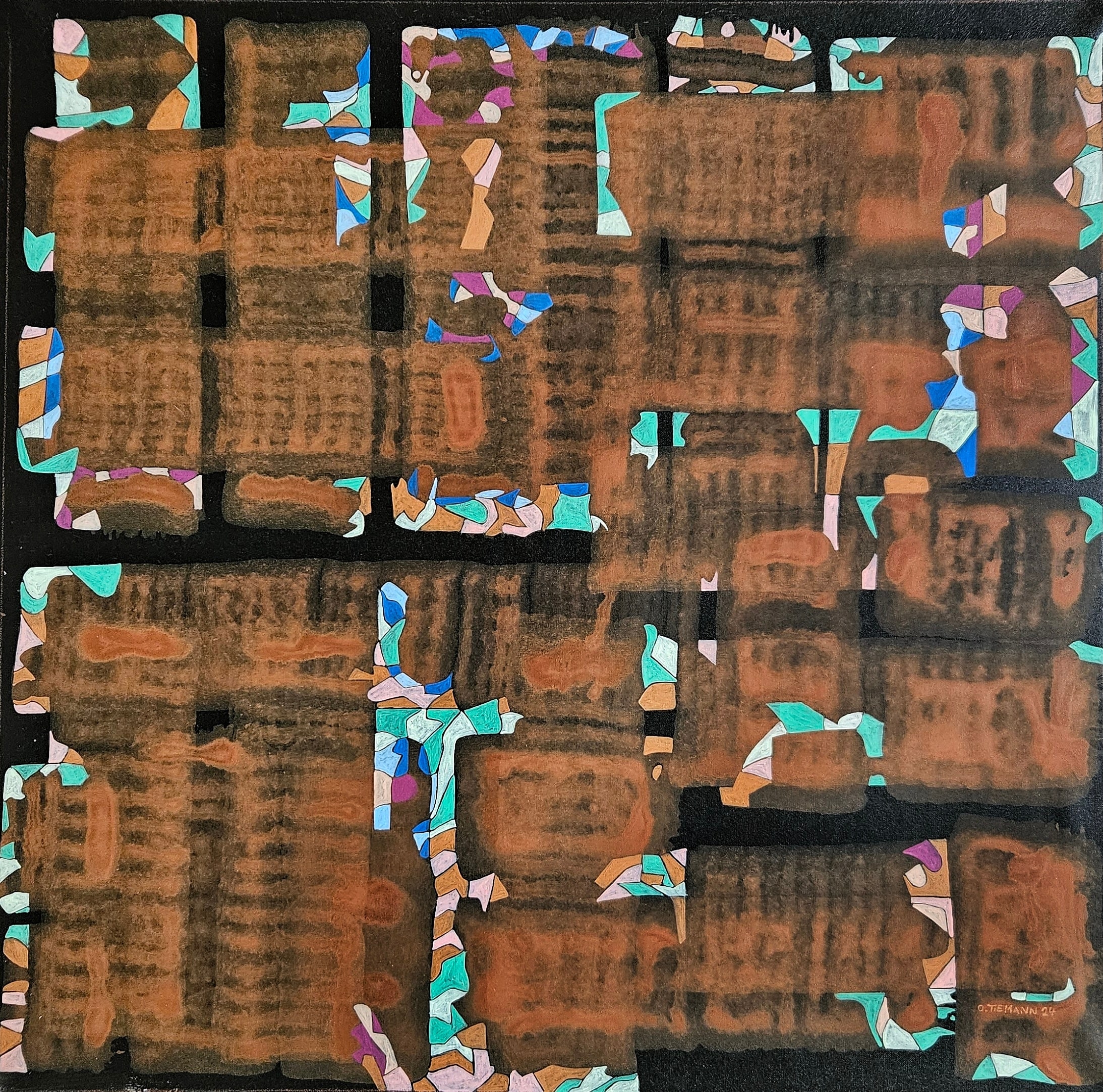 Urban canyons, 2024, 50x 50, Acryl on Canvas